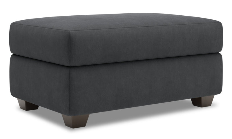 Made in Canada Customizable Sofa Lab The Trunk 39\" Linen-Look Fabric Storage Ottoman - Pax Pepper Grey