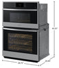 Samsung 30" 7 Cu. Ft. Electric Micowave Combination Wall Oven with Steam Cook - Stainless Steel - NQ… | Four à micro-ondes combiné avec four mural électrique Samsung de 7 pi³ et de 30 po avec cuisson à la…
