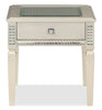 Tyra 24" Glam End Table with Storage - Champagne  |Table de bout somptueuse Tyra de 24 po avec rangement - champagne
