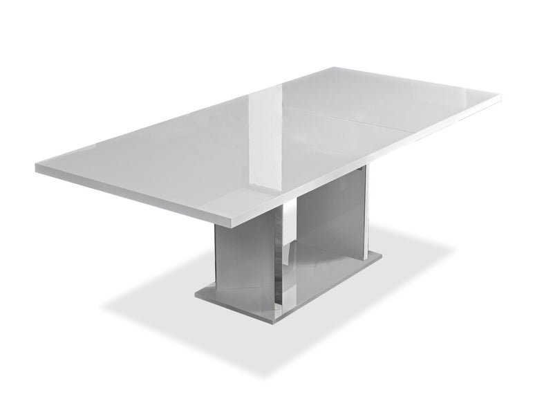 Raia Dining Table - Made in Italy, Pedestal Base, Modern, 71\"W - White