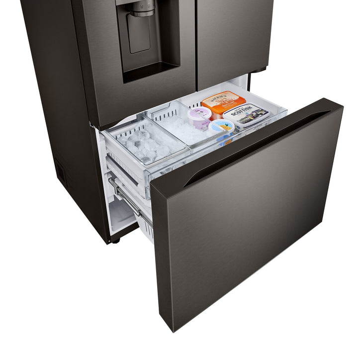 LG 36\" 26 Cu. Ft. French-Door Counter-Depth MAX™ Refrigerator - Smudge Proof Black Stainless Steel - LRYXC2606D