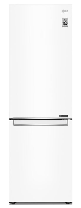 LG 23\" 12 Cu. Ft. Bottom-Mount Counter-Depth Refrigerator - White - LBNC12231W