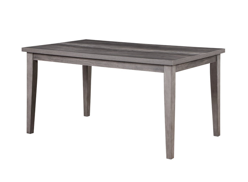 Krew 6pc Dining Set with Table, Bench & 4 Chairs, Melamine, 60\"W - Grey