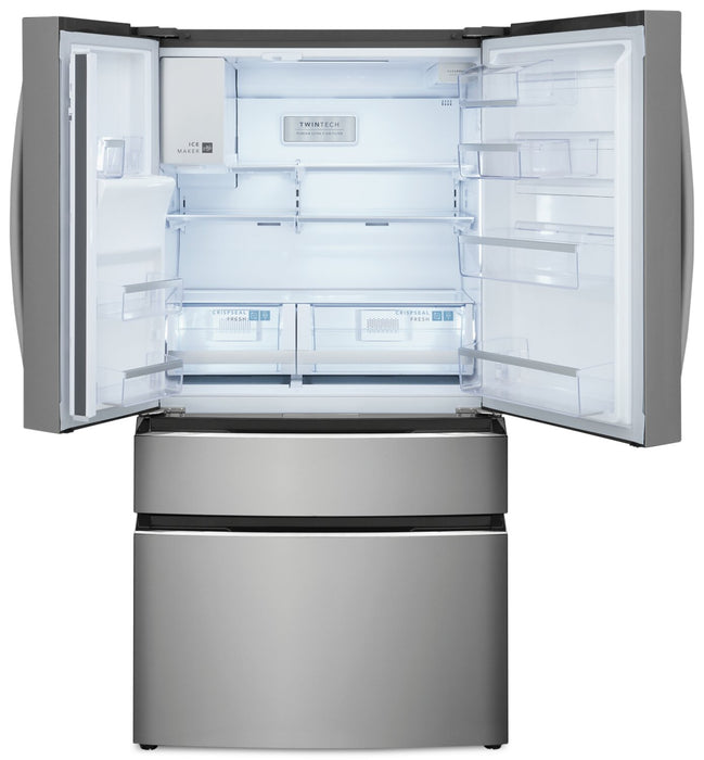Frigidaire Gallery 36\" 21.5 Cu. Ft. Counter-Depth 4-Door French-Door Refrigerator - Smudge-Proof® Stainless Steel - GRMC2273CF