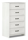 Dove Bedroom Chest of Drawers, 5-Drawer, 30.5\"W x 49\"H, Made in Canada - White