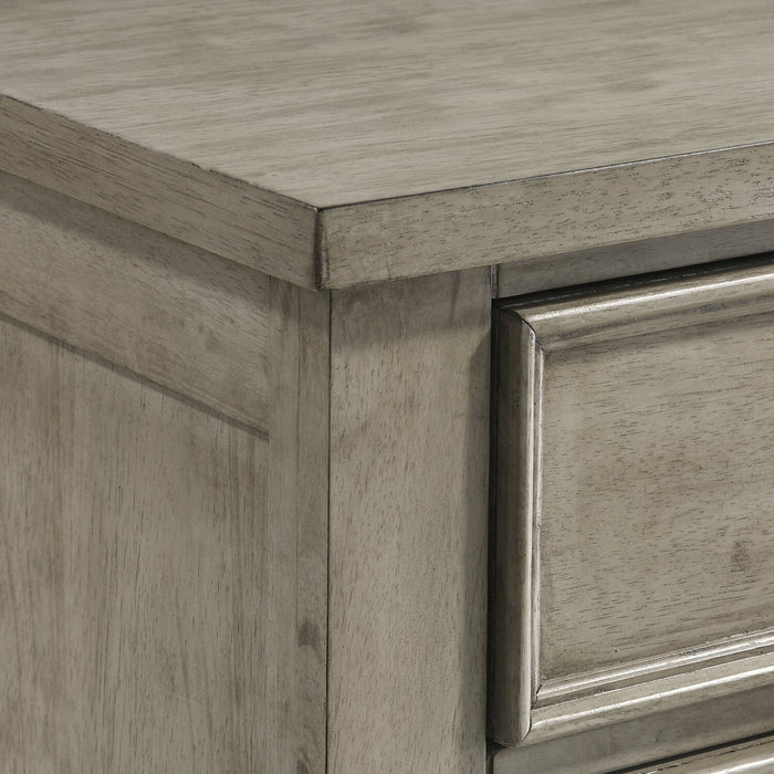Levi Bedroom Chest of Drawers, 6-Drawer, 39\"W x 56\"H, Wood - Drift Grey