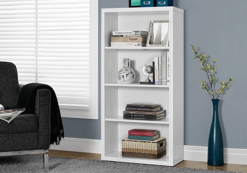 Slade 23.75\" 4-Shelf Bookcase - White