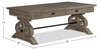 Tinley Park 50" Traditional Coffee Table with Storage and Shelf - Grey-Brown Pine with Scroll Design Base|Table à café traditionnelle Tinley Park de 50 po avec rangement et tablette - pin gris-brun avec base à volutes