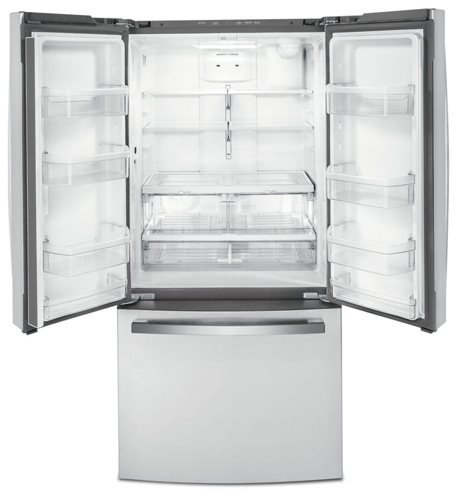 GE 33\" 18.6 Cu. Ft. French-Door Refrigerator - Stainless Steel Fingerprint Resistant  - GWE19JYLFS