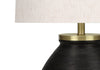 25" Black Concrete with Gold Accent Table Lamp|Lampe de table de 25 po béton noir avec touches dorées