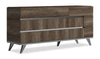 Gino Bedroom 6-Drawer Dresser - Made in Italy, 67"W x 32"H, Modern - Brown