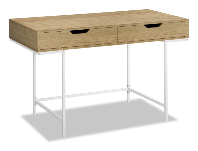 Butler 47.25\" Office Desk with 2-Drawers - Natural