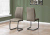 Heath Dining Chair - Contemporary style Dining Chair in Taupe Metal