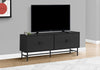 Jase 59" Modern TV Stand with Storage and Cable Management for TVs up to 65"- Black|Meuble pour téléviseur moderne Jase de 59 po avec rangement et système de gestion des câbles pour téléviseurs jusqu’à 65 po - noir