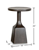 Rhett 18" Modern End Table - Dark Espresso Brown Oak|Table de bout moderne Rhett de 18 po - chêne brun espresso foncé