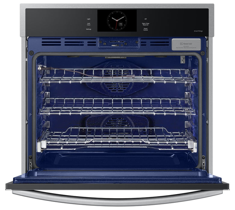 Samsung 30\" 5.1 Cu. Ft. Electric Single Wall Oven with Steam Cook and Air Sous Vide - Stainless Steel - NV51CG600SSRAA