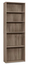 Slade 24.75\" 5-Shelf Bookcase - Dark Taupe