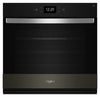 Whirlpool 30\" 4.3 Cu. Ft. Electric Single Wall Oven with True Convection - Black Stainless Steel with PrintShield™ Finish - WOES7030PV