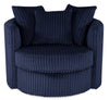 Midi Chenille Swivel Cuddler Chair - Groove Midnight 