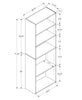 Slade 5-Shelf Bookcase - Dark Taupe  