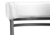 Mila Counter-Height Stool with Swivel Seat & Vegan Leather Fabric, 25"H, Metal - White | Tabouret 25 po bar Mila en tissu de cuir végétalien et en métal avec siège pivotant - blanc