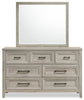 Lara 5pc Bedroom Set with Bed, Dresser & Mirror, Antique Grey - King Size | Ensemble de chambre à coucher Lara 5 pièces avec lit, commode et miroir, gris antique - format très grand lit