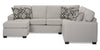 Verona 2-Piece Brushed Linen-Look Fabric Left-Facing Sectional - Beige 