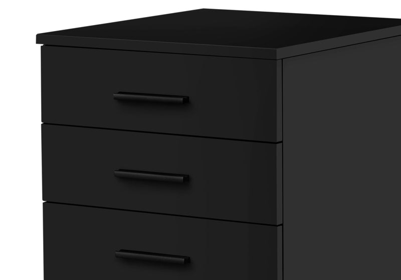 Clayton 15.75\" 3-Drawer Filing Cabinet - Black