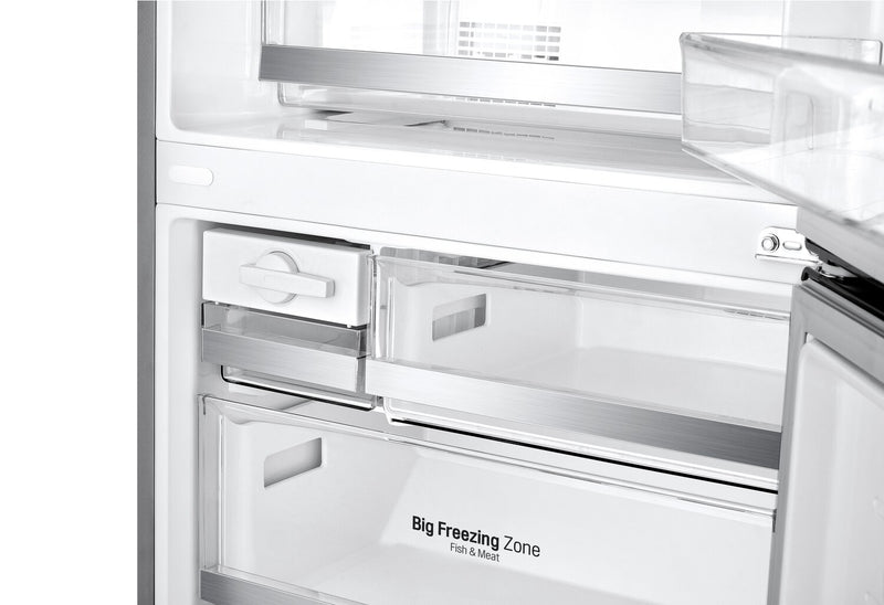 LG 28\" 15 Cu. Ft. Bottom-Mount Counter-Depth Refrigerator - Platinum Silver - LBNC15251V