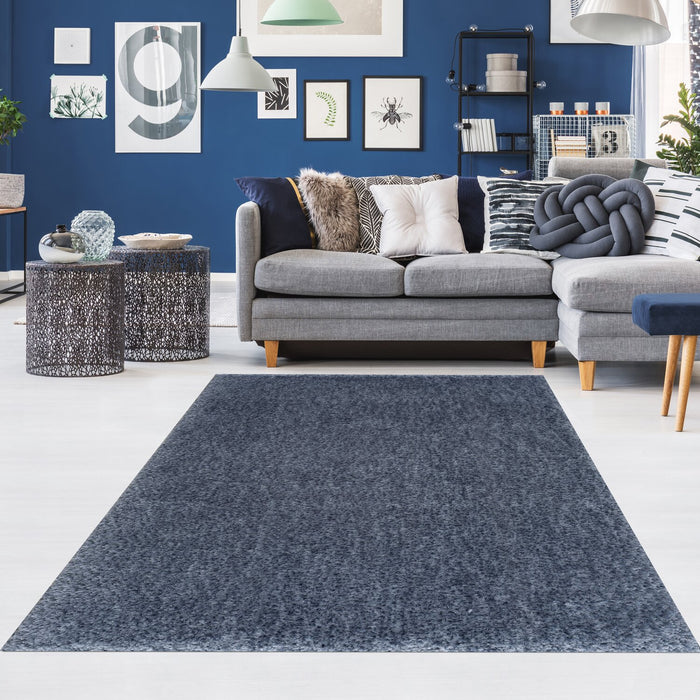 Lawson Blue Shag Area Rug - 7'9\" x 9'5\"