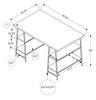 Jonnie Desk - Black Marble-Look 