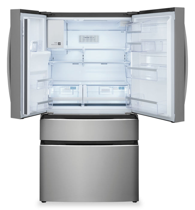 Frigidaire Gallery 36\" 26.3 Cu. Ft. Standard-Depth 4-Door French-Door Refrigerator - Smudge-Proof® Stainless Steel - GRMS2773AF
