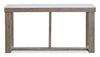 Corsa 64" Modern Sofa Table - Marble Top with Grey Brown Wood Base|Table de salon moderne Corsa de 64 po - dessus en marbre avec base en bois gris-brun