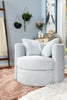 Petite Chenille Swivel Cuddler Chair - Teddy Star 
