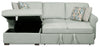 Scott Living Haven 2-Piece Left-Facing Chenille Fabric Sleeper Sectional with Storage Chaise - Seafoam Blue | Sofa-lit sectionnel de gauche Haven de Scott Living 2 pièces en tissu de chenille avec fauteuil long de rangement - bleu écume de mer