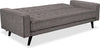 Avery Linen-Look Fabric Futon - Grey 