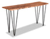 Kaleb 58\" Rustic Sofa Table - Brown and Black with Metal Legs