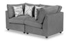 Scott Living Evolve Modular 79" Linen-Look Fabric Loveseat with Removable Feather Down Cushions - Charcoal Grey | Causeuse modulaire Evolve de Scott Living de 79 po en tissu d’apparence lin avec coussins amovibles en duvet et plumes - gris anthracite