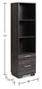 Antoni Pier - Grey - Contemporary style Media Shelf in Grey Medium Density Fibreboard (MDF), Particleboard