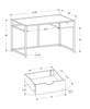 Everly Desk - White/Silver  