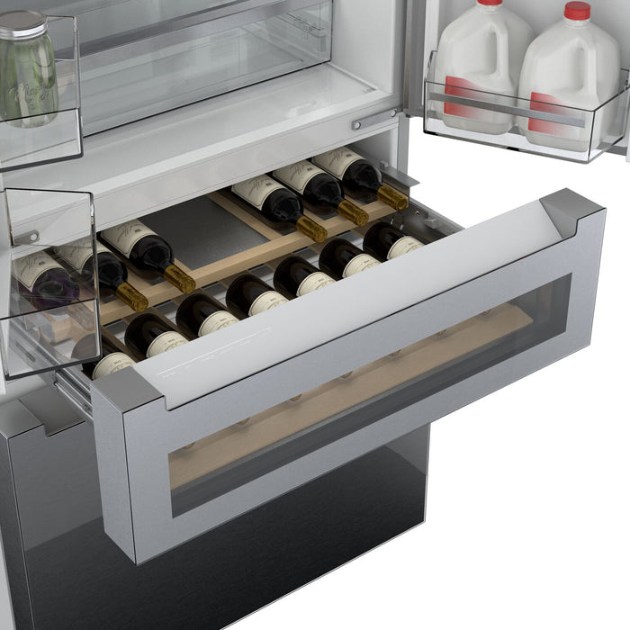 Bosch 800 Series 36\" 20.5 Cu. Ft. Smart French Door Refrigerator with Dual Compressor - Stainless