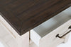 Morgan End Table - White - Country, Rustic style End Table in Vintage white and brown Reclaimed Wood, Pine, Plywood