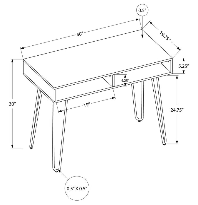 Ezra 40\" Office Desk with Cubbyholes - Grey