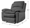 Chandler Chenille Recliner - Grey 