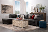 Morty 2-Piece Leather-Look Fabric Left-Facing Sectional - Grey