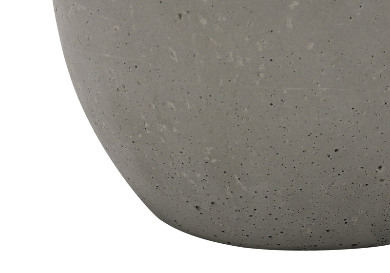 20\" Grey Concrete with Ivory Shade Table Lamp
