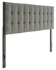 Ellis Upholstered Headboard in Grey Fabric, Button Tufted - Full Size | Tête de lit rembourrée Ellis en tissu gris avec capitonnage à boutons - format lit double