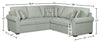 Scott Living Haven 2-Piece Right-Facing Chenille Fabric Sleeper Sectional - Seafoam Blue | Sofa-lit sectionnel de droite Haven de Scott Living 2 pièces en tissu de chenille - bleu écume de mer