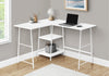 Evlin 42" L-Shaped Office Desk with Shelves - White|Bureau en forme de L Evlin de 42 po à tablettes - blanc