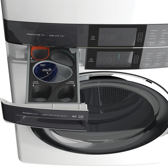 Electrolux 5.2/8.0 Cu. Ft. Front-Load Steam Laundry Tower - White - ELTE760CAW